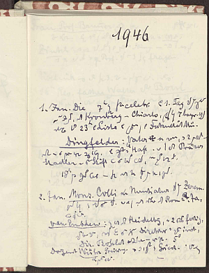 Tagebuch des Jahres 1946 (EAM NL Faulhaber 10024), S. 5.