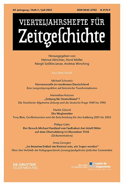 Die neueste Ausgabe der VfZ.